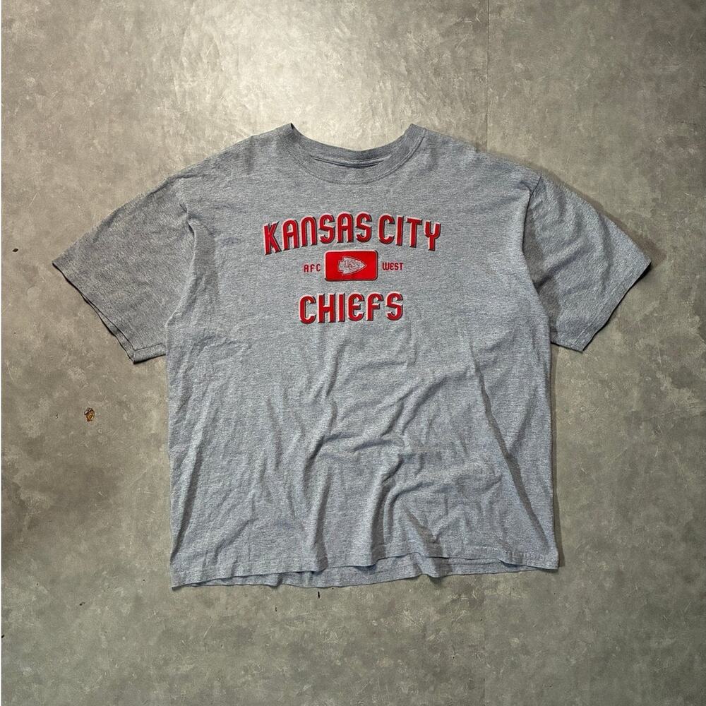 2000s Vintage Kansas City Chiefs Reebok Grey T-Shirt -XXL